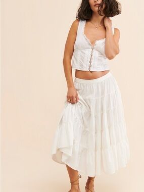 Free People "In Full Swing" midi skirt